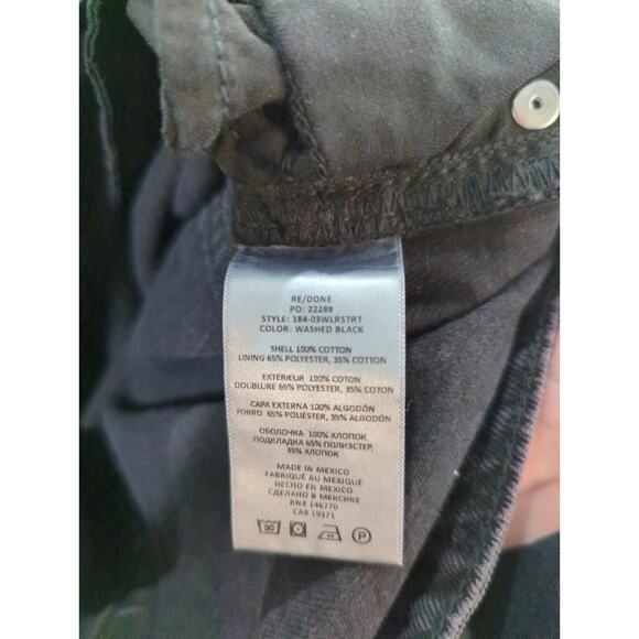 Re/Done Black 70s Low Rise Straight Leg Jeans NWT - Picture 5 of 7